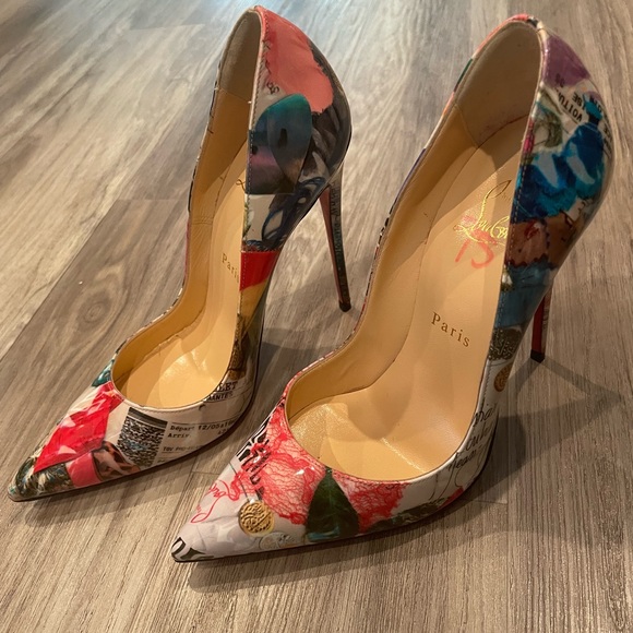 Christian Louboutin So Kate 120 trash patent leather pump. UK:37
